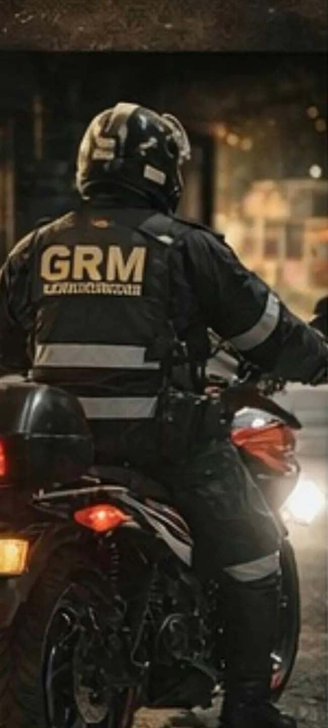 Chaqueta con el logo de GRM durante un servicio nocturno